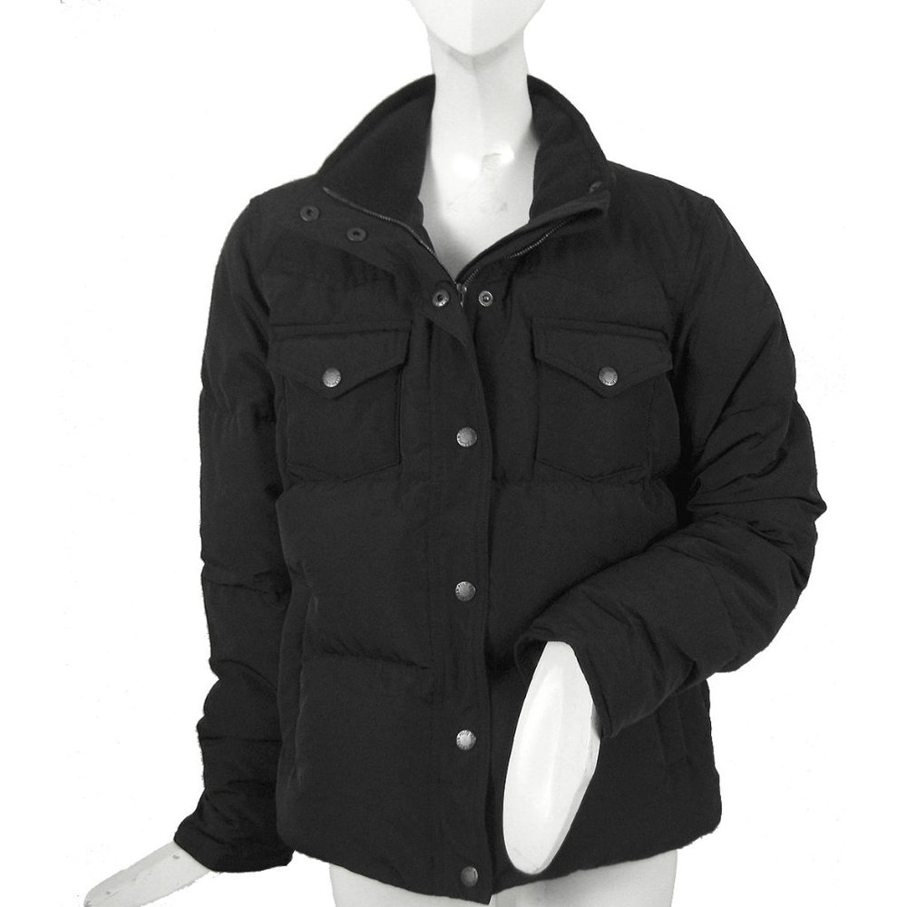 NEW Polo Ralph Lauren Womens Puffer Jacket! Sm Black Quilted Southwest Design